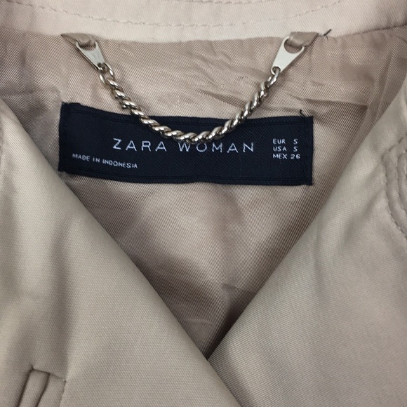 Zara Woman Size S Knee Length Trench Coat - Picture 5 of 6